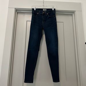 Madewell dark jeans - 9” High rise skinny size 27